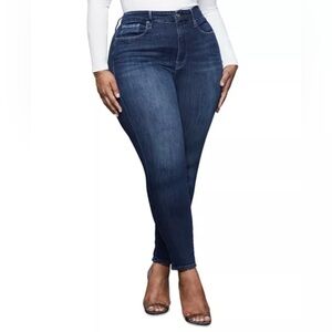 Good American Good Legs Cropped Skinny Jeans High Rise Dark Blue fits sz 14/16